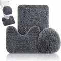 Badematte Set Badteppich Badezimmer Teppich Duschmatte WC Vorleger 3-teilig