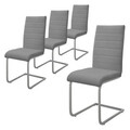 4er Set Esszimmerstuhl Küchenstuhl Stuhl Freischwinger Polsterstuhl Schwingstuhl