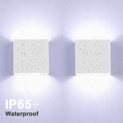 2er Set Wandleuchte LED Innen/Aussen 12W Up an Down IP65 Wandlampe Wasserdicht