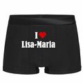 Boxershorts I Love Lisa-Maria das ideale Geschenk für Valentinstag Weihnachten
