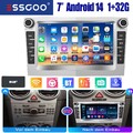 7" Android14 Carplay Autoradio GPS NAVI Für Opel Astra H Corsa C D Zafira B DAB+