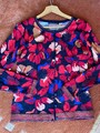Neue Betty Barclay Strickjacke Damen, Gr.38,rot blau bunt,Knopfleiste,Baumwolle