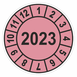 UVV Prüfplaketten Jahresplaketten Wartung BGV D27, 2022 2023 2024 2025 2026 2027