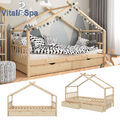 Kinderbett Hausbett Kinderhaus Design NAT Lattenrost 90x200 Schublade VitaliSpa