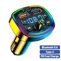 BLUETOOTH5.0 AUTO FM TRANSMITTER USB PD SCHNELLLADEGERÄT AUDIO MUSIC PLAYER 3.1A