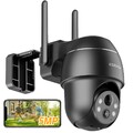 5MP Überwachungskamera Aussen Akku 2K Kamera Überwachung Kabellos WLAN Außen PIR
