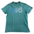 Michael Kors T-Shirt kurzärmlig grafischer Druck großes Logo grün Herren Medium