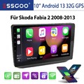 32GB Android 13 Autoradio Apple CarPlay GPS Navi RDS für Skoda Fabia 2 2008-2013