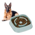 3 x Anti Schling Napf, Tiernapf Hundenapf langsam fressen, Hundeschüssel blau