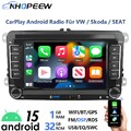 Android 15 Apple Carplay Autoradio RDS GPS Navi Für VW Golf V 5 6 Passat Polo 6R