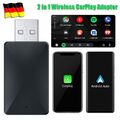 2 in 1 Wireless Carplay Android Auto Adapter Wired To Wireless Mini USB Dongle