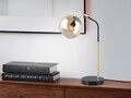 Tischleuchten mit Glaskugel Lampenschirm schwenkbar - Retro Nachttischlampen