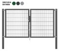 Alberts Doppeltor Flexo Plus mit Zubehör grün Breite 250 cm Höhe 100 cm 