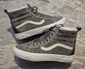 Vans Sk8-Hi MTE in Pewter Suede mit Kunstfellfutter UK 3,5
