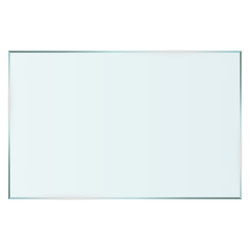 Glasplatte 80x70 cm Klarglas mit Facettenschliff