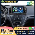 DAB+ 4+64GB Android 15 Apple Carplay Autoradio GPS Für Opel Insignia 2008-2012