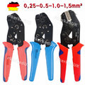 Crimpzange Quetschzange Für Unisolierte Kabelschuhe 0,25-0.5-1.0-1,5mm² Zange DE