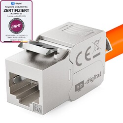 Cat 6A 6 a 5e Keystonemodul Jacks Halterung Hutschienen Adapter für RJ45 LAN STP🟢🔴Keystone Modul-GHMT Zertifiziert🔴🟢500MHz🟡10GBit