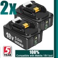 2x 18V 5,0Ah Akku für Makita 18V Li-Ion Akku BL1860B BL1850B BL1830 Led Anzeige