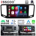 4+64G Android 14 Autoradio Carplay Für VW Sharan 7N Seat Alhambra II GPS Nav KAM