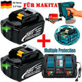 2X Original-18V 6,0Ah Akku Für Makita BL1850 BL1830 BL1860B 12,0Ah LED/Ladegerät