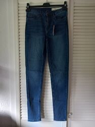 Damen Jeans Dunkelblau Gr. 36 Siper Skinny Fit High Waist Esmara Neu mit Etikett