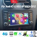 6+128G 9" IPS Octa Core Android 14 Autoradio GPS Navi WiFi DSP 4G für AUDI A3 S3