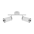 Deckenstrahler Deckenleuchte Metall 2x GU10 Weiß Chrom B: 26,5 cm schwenkbar