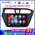 9" Android 13 Autoradio GPS NAVI WIFI Bluetooth FM RDS Für Hyundai I20 2015-2018