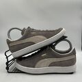 Puma Wildleder Turnschuhe klassisch grau cremegold weiß Größe UK 5 352634-66