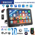 DAB+ DVR 8 Core 10.1 Zoll Autoradio 1 DIN GPS NAVI Wireless CarPlay &Android Aut
