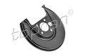 TOPRAN Spritzblech, Bremsscheibe Hinterachse rechts u.a. für AUDI, SEAT, SKODA