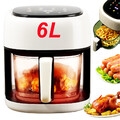 6L Heißluftfritteuse Fritteuse Heißluft Digitale Edelstahl Air Fryer Backen