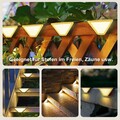2-10 LED Solarleuchten Wandlampen Zaunleuchte Gartenleuchte Außen Treppen Lampe