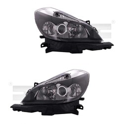 Scheinwerfer Set links & rechts Schwarz H1/H7/H7 mit Abbiegelicht für Renault