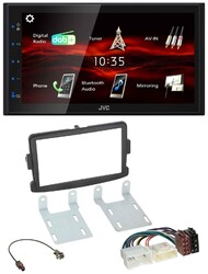 JVC USB Bluetooth MP3 DAB 2DIN Autoradio für Dacia Dokker Duster Lodgy Logan sch
