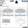 1x Bremsbelagsatz, Scheibenbremse DELPHI LP5002EV passend für NISSAN