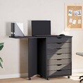 Rollschrank Schreibtisch MOSS Rollcontainer Büroschrank Massivholz Kiefer vidaXL