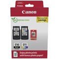 Canon Druckerpatrone PG-510/CL-511 Photo Value Pack Original 2er-Pack Schwarz...