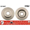 2x Bremsscheibe TRW DF4887 passend für DAIHATSU SUBARU TOYOTA