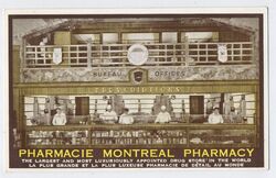 KANADA Montreal The Montreal Apotheke Laden vorne Vintage Chemiker Postkarte F3