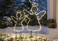 LED-Gartenstecker Engel, 2er Set ,Strahlendes Engel-Duett für Rasen, Beet,Balkon