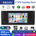 DAB+ Für BMW 5er E39 M5 Android 14 Autoradio Carplay 4+64G Navi Bluetooth Kamera