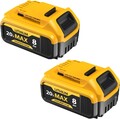 2-Pack 8.0Ah 20V Lithium-ion Batterie Für Dewalt Original DCB200 DCB184 DCB182