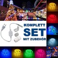 LED Lichtschlauch Lichterkette  Beleuchtung Grün Rot Weiß Blau RGB 5-100Meter
