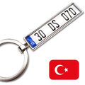 Schlüsselanhänger Kennzeichen Türkei Nummernschild türkisch Auto individuell KFZ