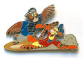 DISNEY PIN ANSTECKER Disney Auktionen Baseball Serie Tigger & Eule Silber Grundmetall