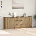 3 in 1 Sideboard Set Kommode Anrichte Schrank Beistellschrank Mehrzweckschrank