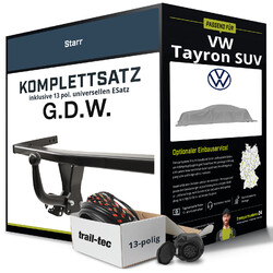 Für VW Tayron SUV Typ R41 Anhängerkupplung starr +eSatz 13pol uni 11.2024-jetztJETZT NEU: Montage zum Festpreis!