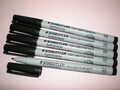 5x STAEDTLER Folienstift Lumocolor M non-permanent 315-9 schwarz OHP Pen Marker